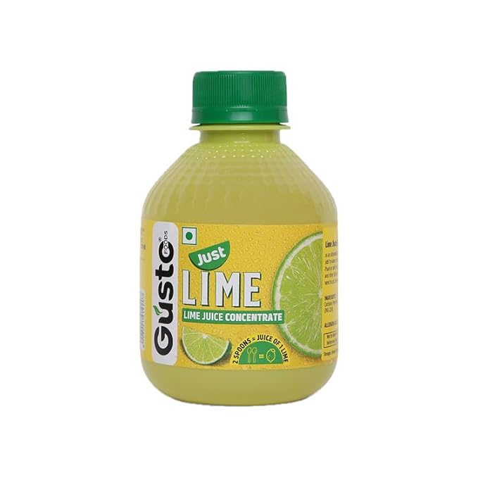Gusto Foods Green Lime Juice Concentrate - Pack of 4 (800ml)