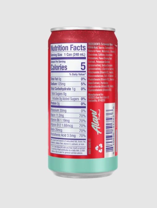 Alani Cherry Slush Mini Energy Drinks Sugar free Low Calorie Energy Drinks 8.4 Fl Oz Cans (Pack of 24)