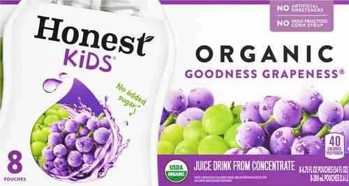 Honest Kids Goodness Grapeness Grape Fruit Juice 6.75 Fl Oz (pack of 8)