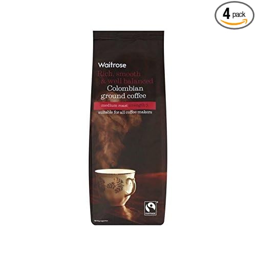 Rich Smooth &amp Well Balanced Colombian Ground Coffee Waitrose 454g - Pack of 4