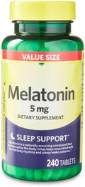 SEDLAV Melatonin Tablets Dietary Supplement Value Size 5 mg 240 Count Sticker