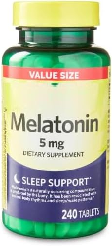 SEDLAV Melatonin Tablets Dietary Supplement Value Size 5 mg 240 Count Sticker