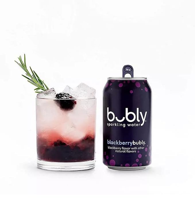 BEEQ- (Pack of 16) bubly Sparkling Water Berry Bliss Sampler 12 fl oz. Cans Multi Flavor Soft Drink Bundle | Assortment Soda Refrigerator Restock Kit of Soda