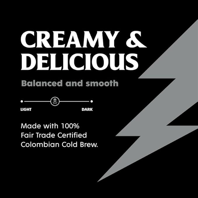 Death Wish Coffee Iced Coffee Cold Brew 8g Protein Fair Trade (Classic Latte)