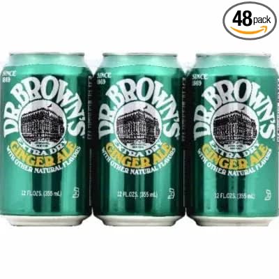 Dr. Browns Ginger Ale Pack of 48 12oz Cans
