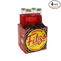 Premium Fitz's Cardinal Cream Soda Pop 12oz Glass Bottles (4 pack) Fitzs Root Beer