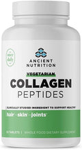 Ancient Nutrition Vegetarian Collagen Peptides Collagen Peptides Tablets Collagen with Prebiotics and Probiotics Supports Healthy Skin Hair Joints Digestion Vegetarian Capsules 30 Count