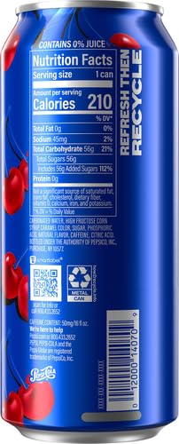 Pepsi Wild Cherry 16 Ounce Cans 12 Count
