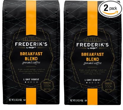 Breakfast Blend Ground Coffee Light Roast (2 Bags 12 oz. each)
