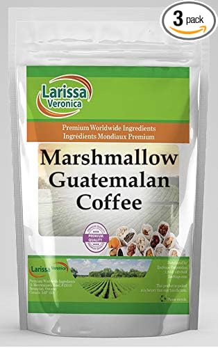 Marshmallow Guatemalan Coffee (Gourmet Naturally Flavored Whole Coffee Beans) (16 oz ZIN: 554517) - 3 Pack