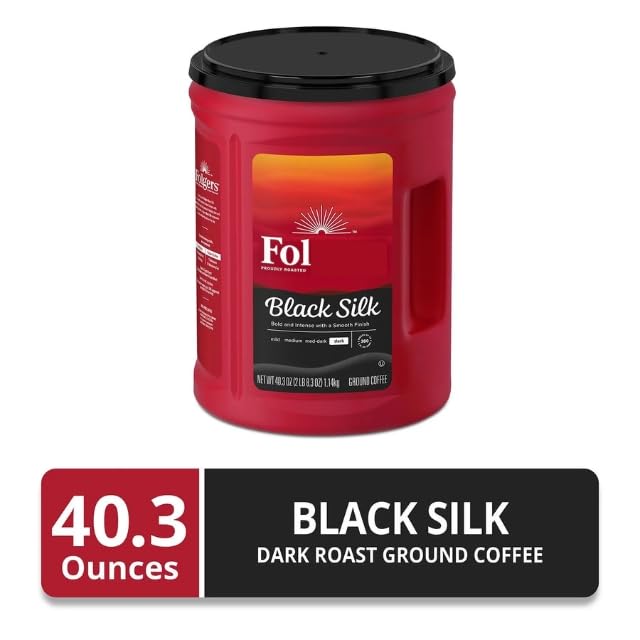 Black Silk Dark Roast Ground Coffee Bundle – 40.3 oz Rich &amp Bold Flavor Pack
