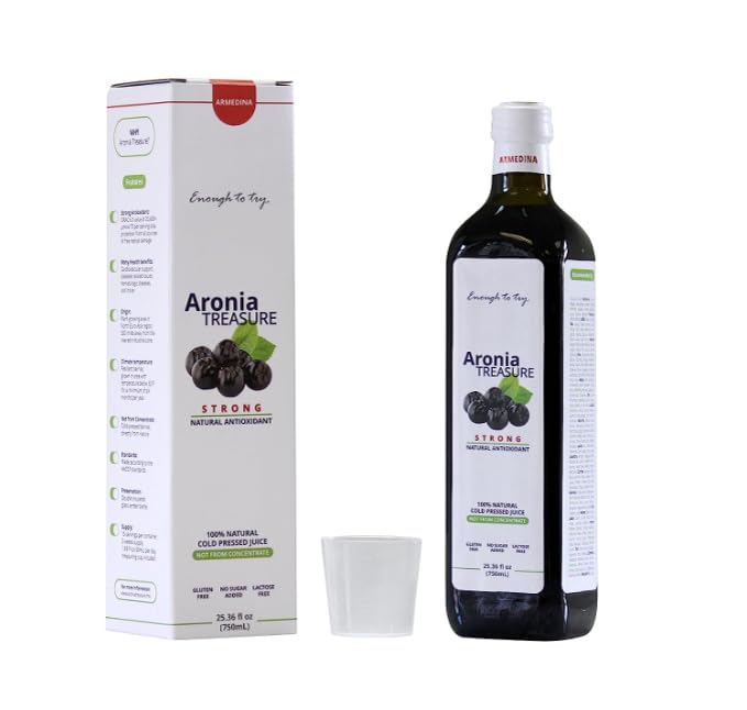 Aronia Treasure x 4 (2 months supply) - Aronia Premium Berry Juice - Just one shot per a day.