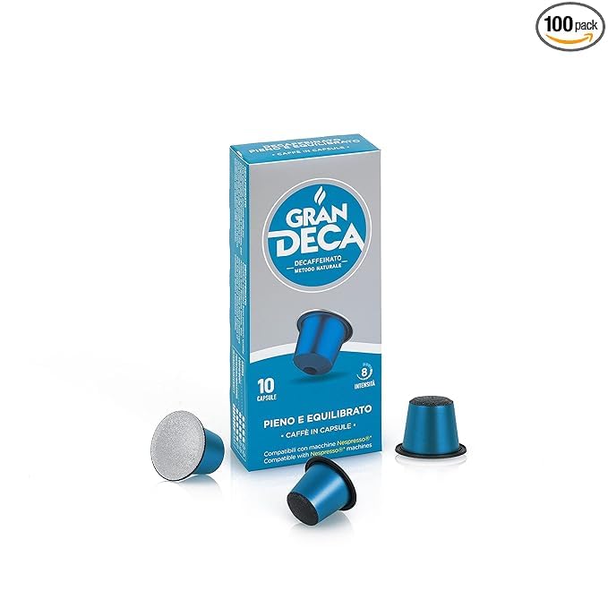 Meseta 40 Italian Decaffeinated Espresso Nespresso Compatible Coffee Capsules- For Use in Nespresso Essenza Pixie Citiz Inissia Lattissima Creatista Maestria all Originaline Machines - 40ct