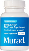 Murad Pure Skin Acne Supplements – 60 Tablets – Clear Skin Support with Blend of Vitamin A &amp B6 Zinc Amino Acids &amp Burdock Root – Promotes Healthy Skin Oil Balance Gut Health &amp Stress