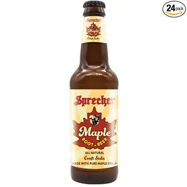 Sprecher Maple Root Beer - 16 oz (12 Glass Bottles) 24 Pack