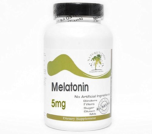 Melatonin 5mg Super ~ 180 Capsules - No Additives ~ Naturetition Supplements