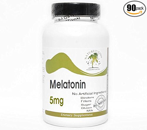 Melatonin 5mg Super ~ 90 Capsules - No Additives ~ Naturetition Supplements