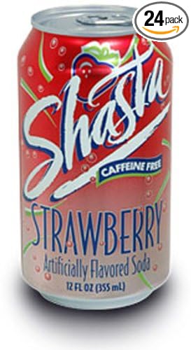 Shasta Strawberry Soda 12-Ounce Cans (Pack of 24)