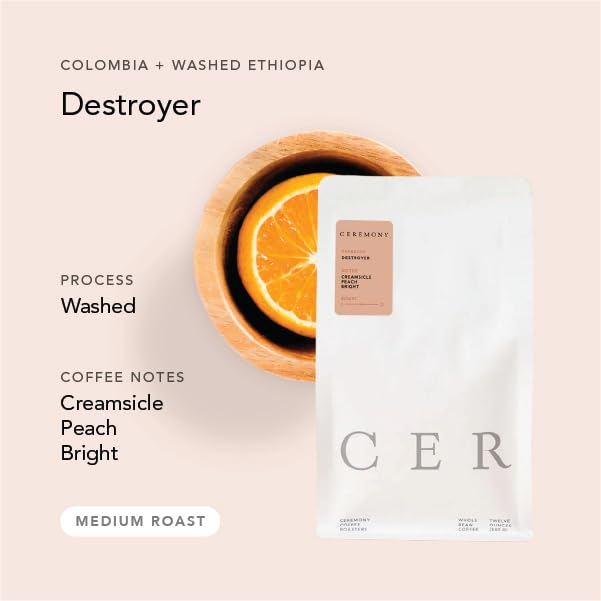Ceremony Coffee Roasters - Espresso Variety Pack - Specialty Ground Coffee Mass Appeal &amp Destroyer Espresso Blends- 2x12oz Bags (Espresso - Fine Grind)