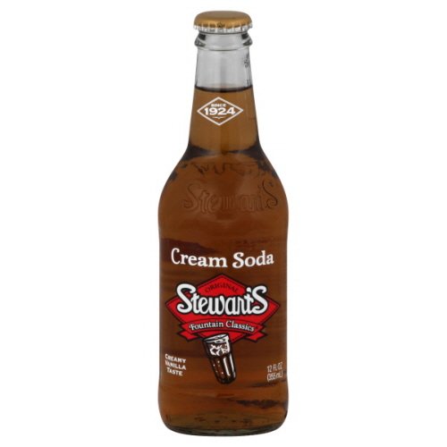 Stewart's Fountain Classics Soda Cream Soda  12 Fl. Oz (Pack of 4)