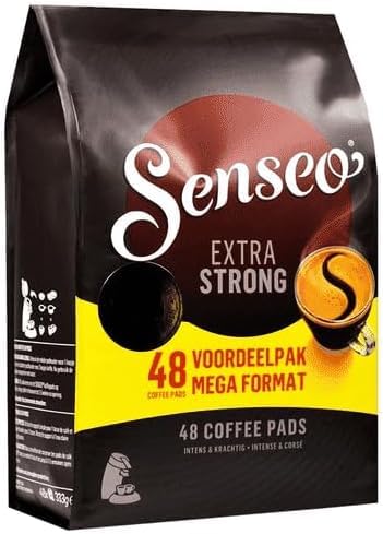 Douwe Egberts Senseo Coffee Pods. Pick Any 3 packs (48 Coffee Pods Each Pack) from 8 Blend Inc: Classic Espresso Strong Extra Strong Mild Gold(100% Arabica) Mocca Decaf Total 144 Pods Mega Pack
