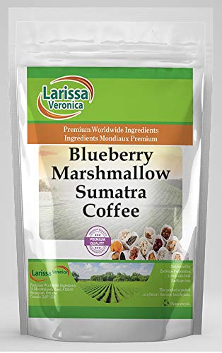 Blueberry Marshmallow Sumatra Coffee (Gourmet Naturally Flavored Whole Coffee Beans) (8 oz ZIN: 562429)
