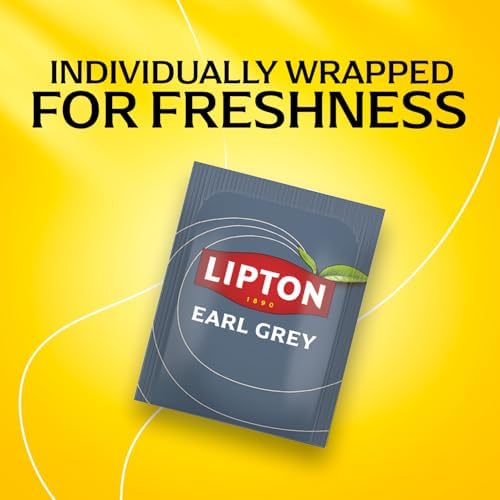 Lipton Earl Grey Tea Bags Flavored Teabags 120 Total Bags (20ct - Pack of 6)