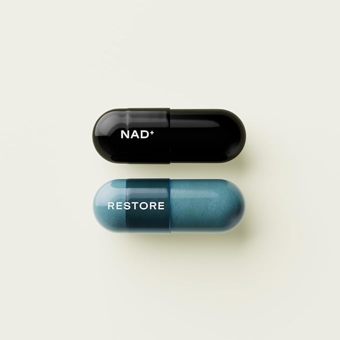 Tally Health Super NAD+ Bundle - Restorative Sleep + Cellular Energy &amp DNA Repair with Restore (30-Day Supply 90 Caps) + NAD+ (30-Day Supply 60 Caps)
