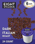 Eight O Clock Dark Italian Roast Single-Serve Keurig K-Cup Pods Dark Roast Coffee 144 Count (6 Boxes of 24 Pods)