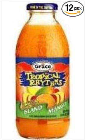 Tropical Rhythms Juice Btl Island Mango 16-Ounce -Pack of 12