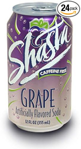 Shasta Grape Soda 12-Ounce Cans (Pack of 24)