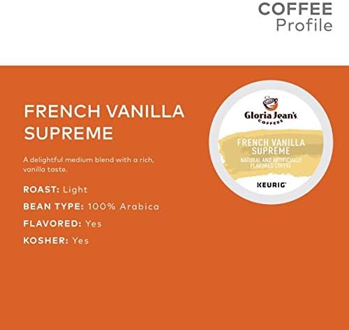 GLORIA JEANS FRENCH VANILLA SUPREME COFFEE K CUP PACKS 120 COUNT