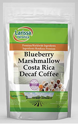 Blueberry Marshmallow Costa Rica Decaf Coffee (Gourmet Naturally Flavored Whole Coffee Beans) (16 oz ZIN: 562439)