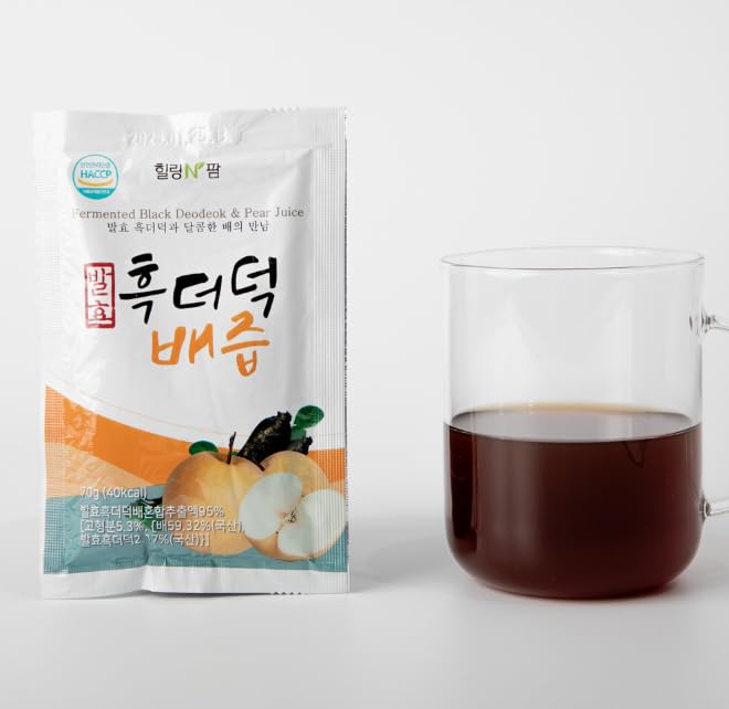 GAGOPA Fermented Black Deodeok&ampPear Juice Korean Pear adn Black Deodeok Drink Juice Pear fermented black deodeok health