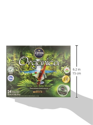 Zavida Coffee Organica Single Serve Coffee Compatible with Keurig K-Cup Brewers 24-Count
