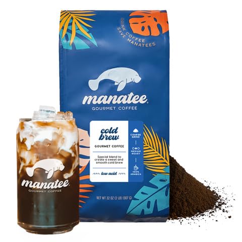 Manatee Gourmet Coffee Cold Brew Medium Roast Ground 2 lb.