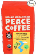 Peace Coffee Ground Twin Cities 12 oz (Pack of 6)