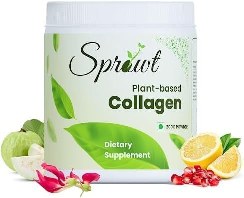 SENTA Plant Based Collagen Builder for Youthful &amp Glowing Skin. Collagen Powder for Men and Women. Collagen Supports Beautiful Skin Contains Amla Vitamin C and Guava (Pack of 1)