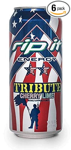 Rip It Energy Drinks Tribute Editions (Tribute Cherry Lime 6 Cans)