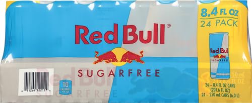 Red Bull Sugar Free Energy Drink 8.4 Fl Oz 24 Cans (Pack of 2)