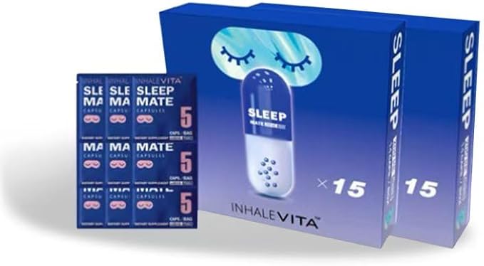 Melatonin Inhaler Sleep Aid Capsules 30 Count（Device Required）| Fast-Acting with Advanced Absorption| 0.4mg Low Dose Zero-Sugar| Wake Refreshed PortableNon-Habit Forming