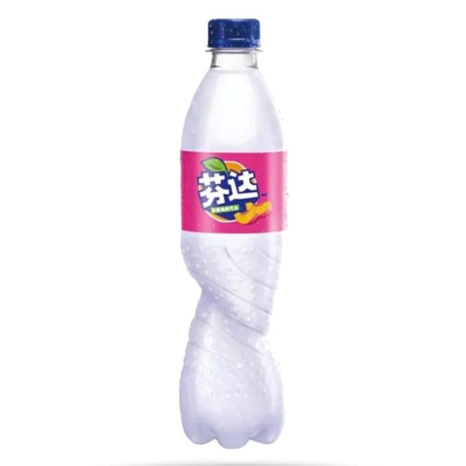 Fanta White Peach 500 ml Pack of 12 – Intense White Peach Flavour – China Edition – Fine Carbonated Peach PET Bottles – ArBo-Living Quality
