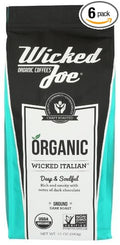 Wicked Joe Coffee Wicked Italian Ground 12 oz (Pack of 6)