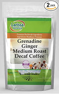 Grenadine Ginger Medium Roast Decaf Coffee (Gourmet Naturally Flavored Whole Coffee Beans) (16 oz ZIN: 563250) - 2 Pack