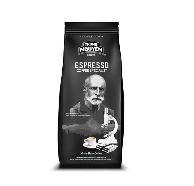Trung Nguyen Espresso Whole Bean Coffee - 100% Arabica - Espresso Coffee Specialist - 1 Bag (17.6oz)