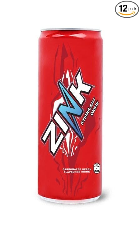 Zink Carbonated Berry Flavored Stimuland Drink 12 Pack 8.4 fl oz Cans