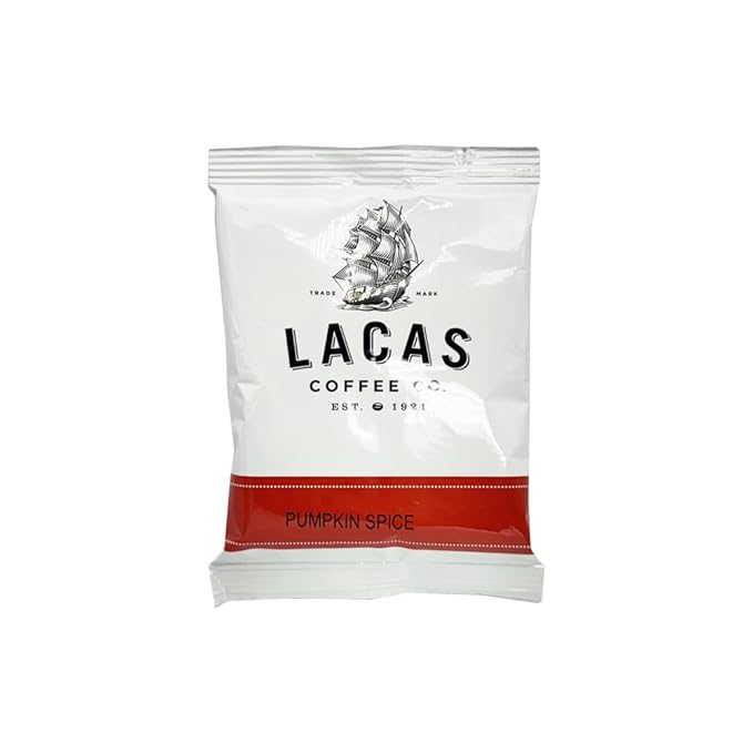Lacas Flavored Ground Coffee Fractional Packs (24x2.5oz Pumpkin Spice)