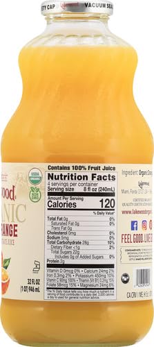 Lakewood Organic Pure Orange Juice 32 FZ (Pack of 5)