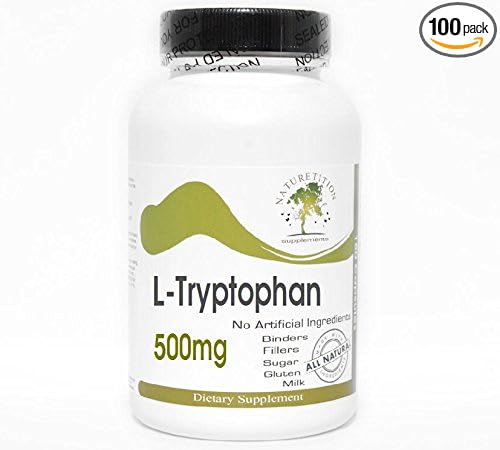 L-Tryptophan 500mg ~ 100 Capsules - No Additives ~ Naturetition Supplements