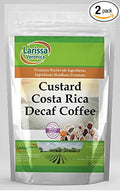 Custard Costa Rica Decaf Coffee (Gourmet Naturally Flavored Whole Coffee Beans) (16 oz ZIN: 550946) - 2 Pack